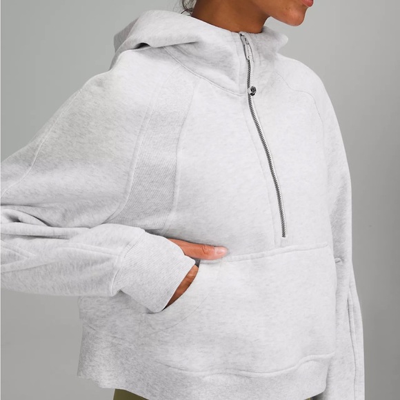 lululemon athletica Tops - Lululemon Scuba Oversized Half-Zip Hoodie gray xs/s